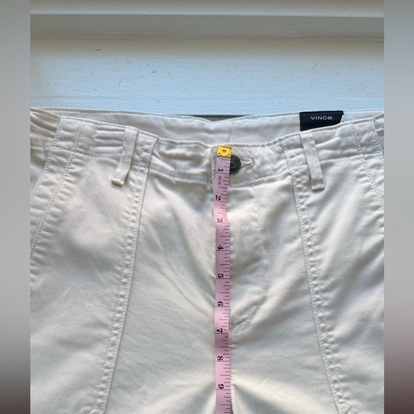 Vince Women’s High Waisted Ivory Cotton blend Pants 7/8  size 31 - Picture 7 of 10